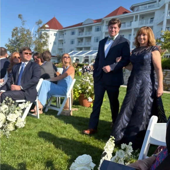 Elegant Navy Maxi Dress - Picture 2 of 8